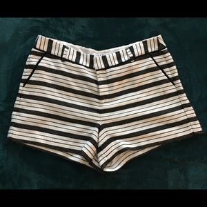 Tweed striped shorts